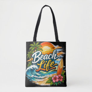 Strandleben – Tropischer Sonnenuntergang-Surf Tasche