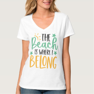 Strandleben-Zitat-T-Shirt T-Shirt