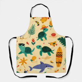 Strandliebhaber-All-Over-Print-Schürze Geschenk Schürze