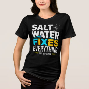 Strandliebhaber-Bekleidung: Salzwasser heilt alles Tri-Blend Shirt