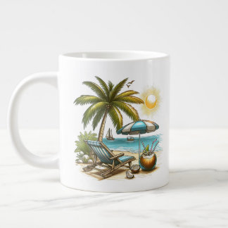 Strandliebhaber Jumbo-Tasse