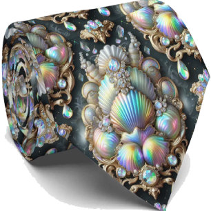 Strandliebhaber Krawatte Opal-Diamant-Muschel-Mu