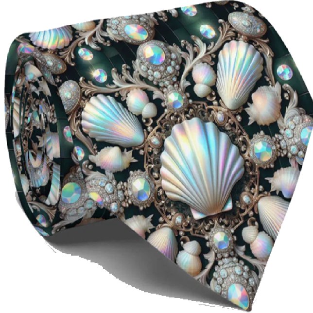 Strandliebhaber Krawatte | Opal-Diamant-Muschel-Mu (Von Creator hochgeladen)