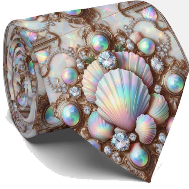 Strandliebhaber Krawatte | Opal-Diamant-Muschel-Mu (Von Creator hochgeladen)
