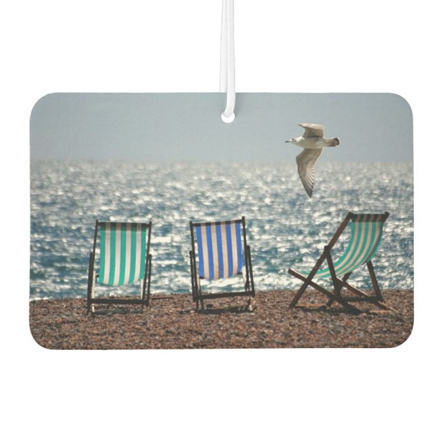 Strandliegen und Seagull Autolufterfrischer (Vorderseite)