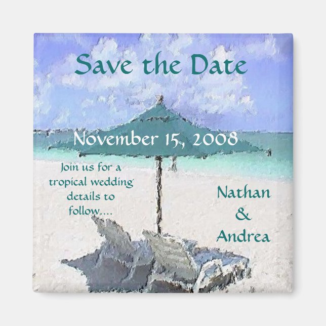 Strandmalerei Magnet (Vorne)