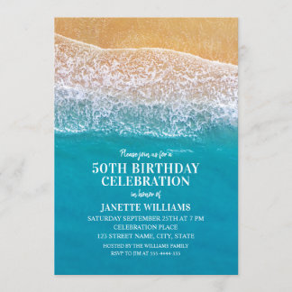 Strandmeerküste Zielort Nautical Birthday Einladung