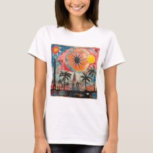 Strandnähe Künstlerischer Tag Vibes T - Shirt