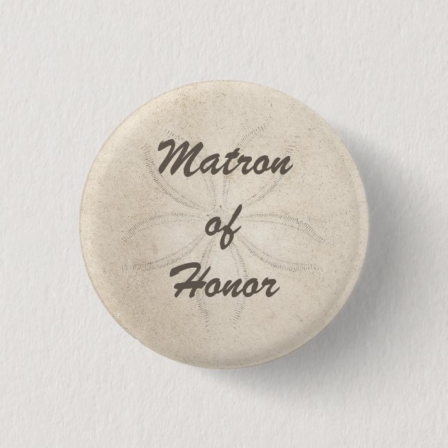 Strandnähe Matron of Honor Button (Vorderseite)