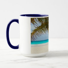 Strandpalme Zweige tropische Insel Sand Meer Tasse