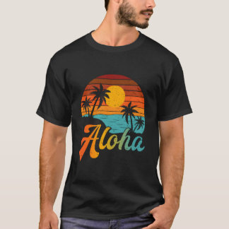 Strandpalmen Aloha Hawaii Familienurlaub T-Shirt