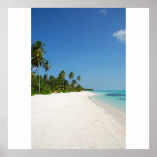 Strandparadies mit Palmen Poster