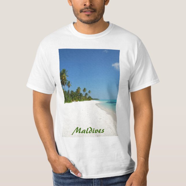 Strandparadies mit Palmen T-Shirt (Vorderseite)