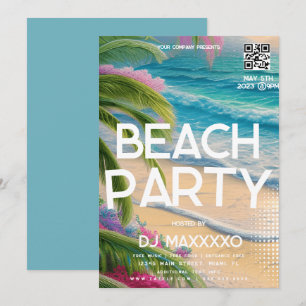 Strandparty-Event-Bar-Tropical-Club-Flyer  Einladung