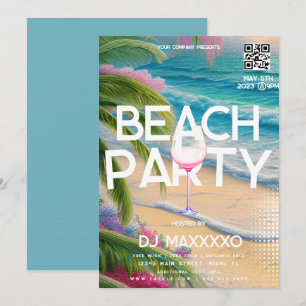 Strandparty-Event-Bar-Tropical-Club-Flyer Einladung