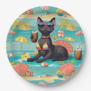 Strandparty für Siamese-Katzen-Liebhaber Pappteller