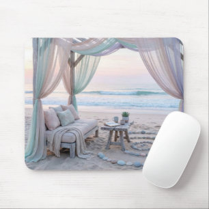 Strandpavillon mit hauchdünnen Vorhängen Mousepad