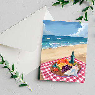 Strandpicknick Gemäldekarte Ozeanstrand