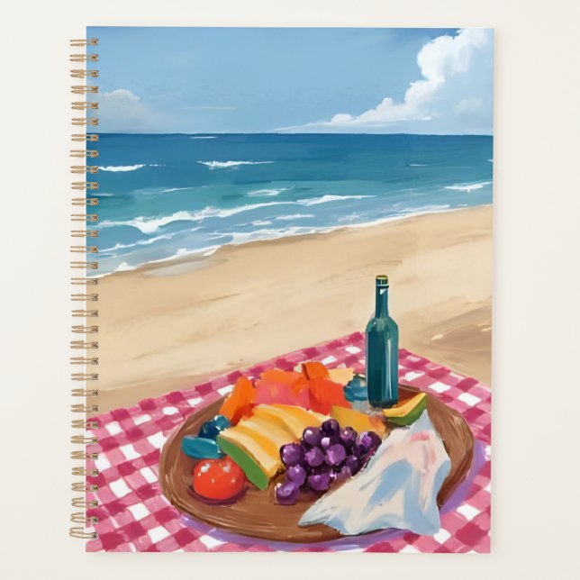 Strandpicknick | Ozeanstrand-Gemälde Planer (Vorderseite)
