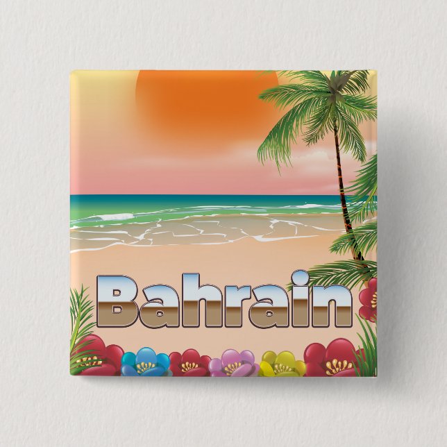 Strandposter für Bahrain Button (Vorderseite)