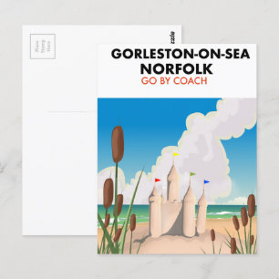 Strandposter Gorleston-on-Sea Norfolk Postkarte