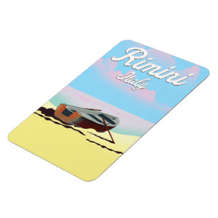 Strandposter Rimini Italien Magnet