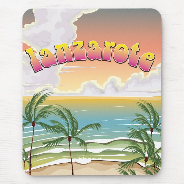 Strandposter von Lanzarote Mousepad (Vorne)