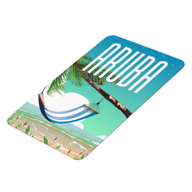 Strandpromenade Aruba Hammock Magnet (Linke Seite)