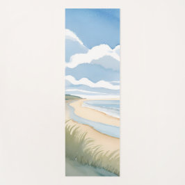 Strandpromenade | Küstenozean-Aquarell Yogamatte