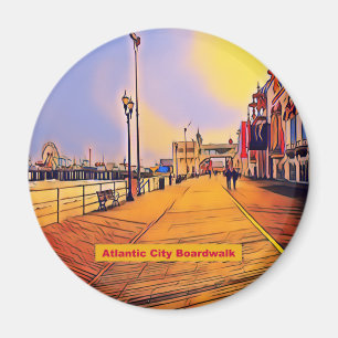 Strandpromenade Pop Art Magnet