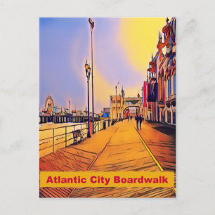 Strandpromenade Pop Art Postkarte