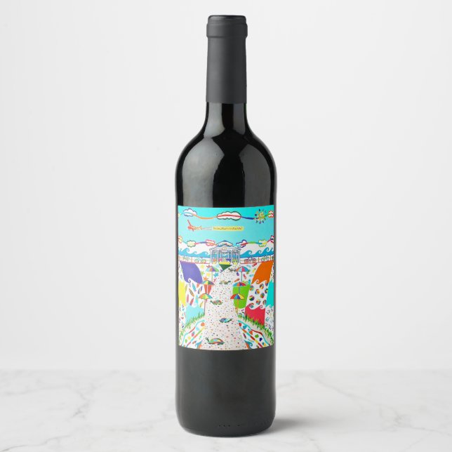 Strandpromenade Wine Club Locarno Weinetikett (Vorderseite)