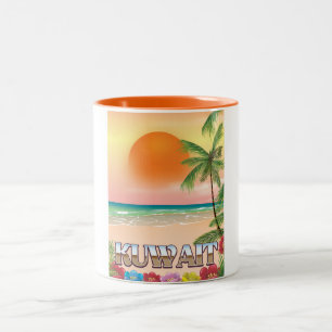 Strandprospekt kuwait zweifarbige tasse