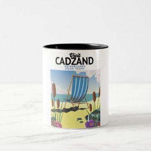Strandproster von Cadzand Zweifarbige Tasse