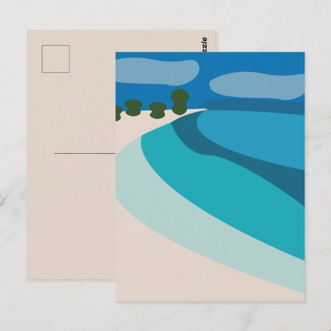 Strandreise Postkarte (Vorne/Hinten)