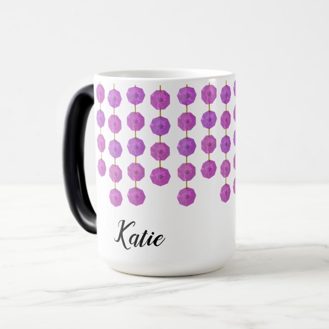 Strands en cristal rose Mug personnalisé (Devant gauche)