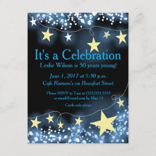 Strands of Stars 50th Birthday Invitation