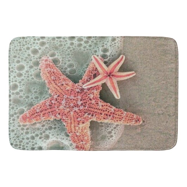 Strandsand mit Starfish Badematte (Vorderseite)