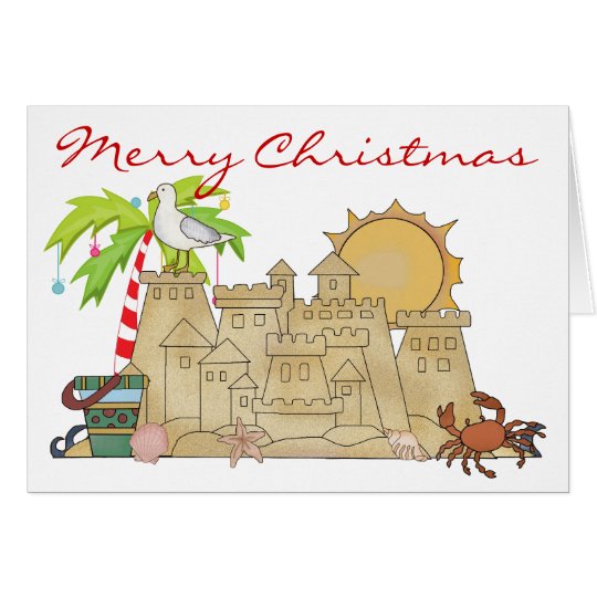 Strandsandcastle-Weihnachten Karte