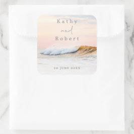 STRANDSCHALTER | OCEAN WAVES SQUARE STICKER