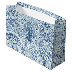 Strandschätze in Blau Große Geschenktüte