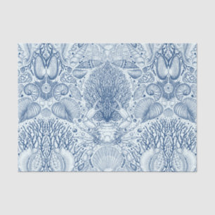 Strandschätze in Blau Seidenpapier