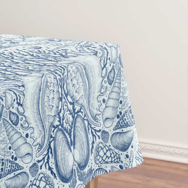 Strandschätze in Blau Tischdecke (Beispiel)