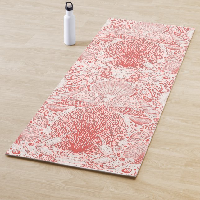 Strandschätze in Korallenrot Yogamatte (Beispiel)