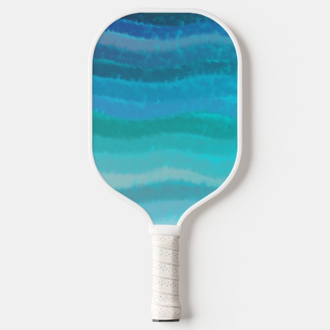 Strandschwimmbecken an der Küste auf Türkis Pickleball Schläger (Vorderseite)