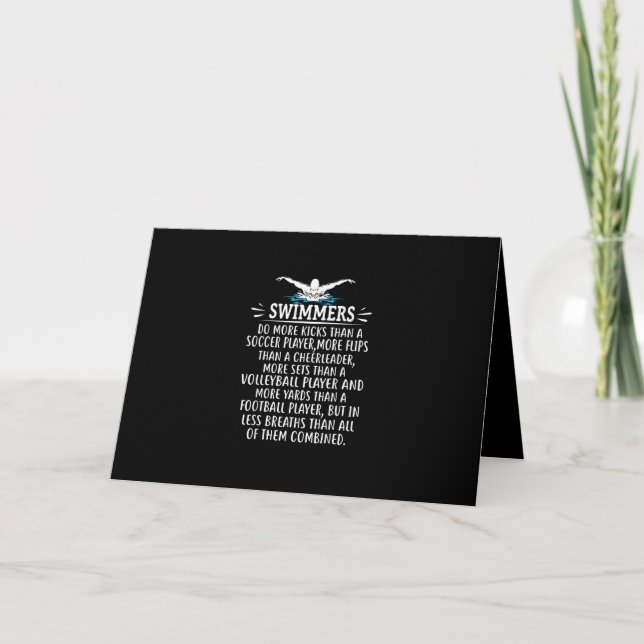 Strandschwimmer Schwimmen Geschenke für Männer Fra Karte (Vorderseite)