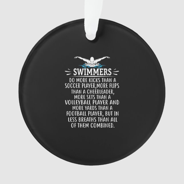 Strandschwimmer Schwimmen Geschenke für Männer Fra Ornament (Vorderseite)
