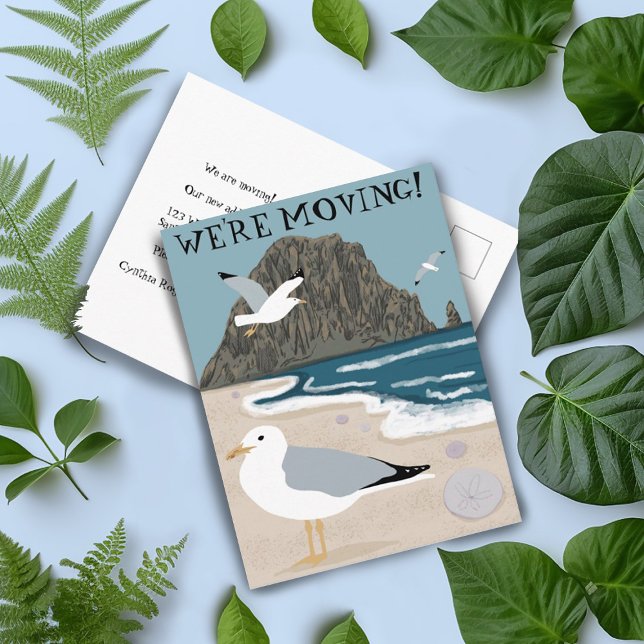 Strandseagulls: Änderung der Ankündigungsadresse Postkarte (Von Creator hochgeladen)