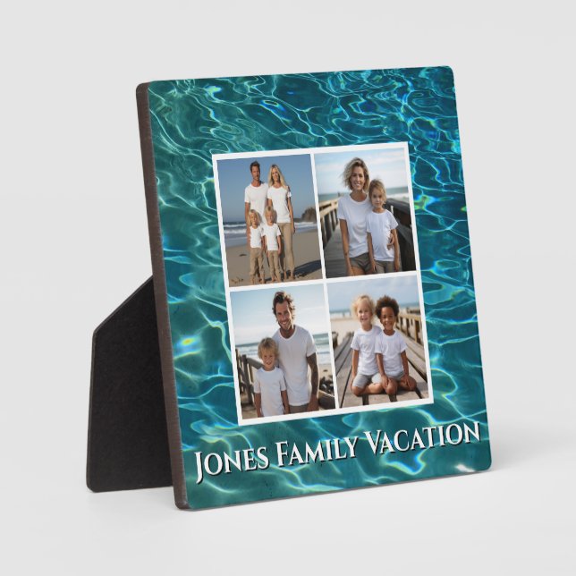 Strandsee Wasser personalisieren Fotovorlage Fotoplatte (Vorderseite)