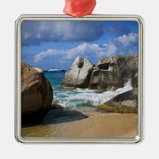 Strandseite der Jungfrau Gorda, britische Jungfrau Ornament Aus Metall (Vorne)
